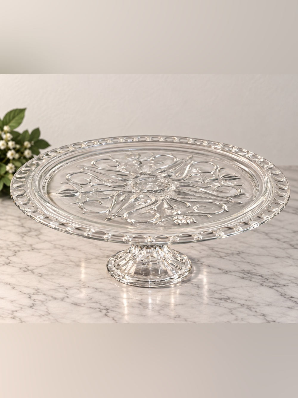 Glass Pedestal Cake Stand - Clear